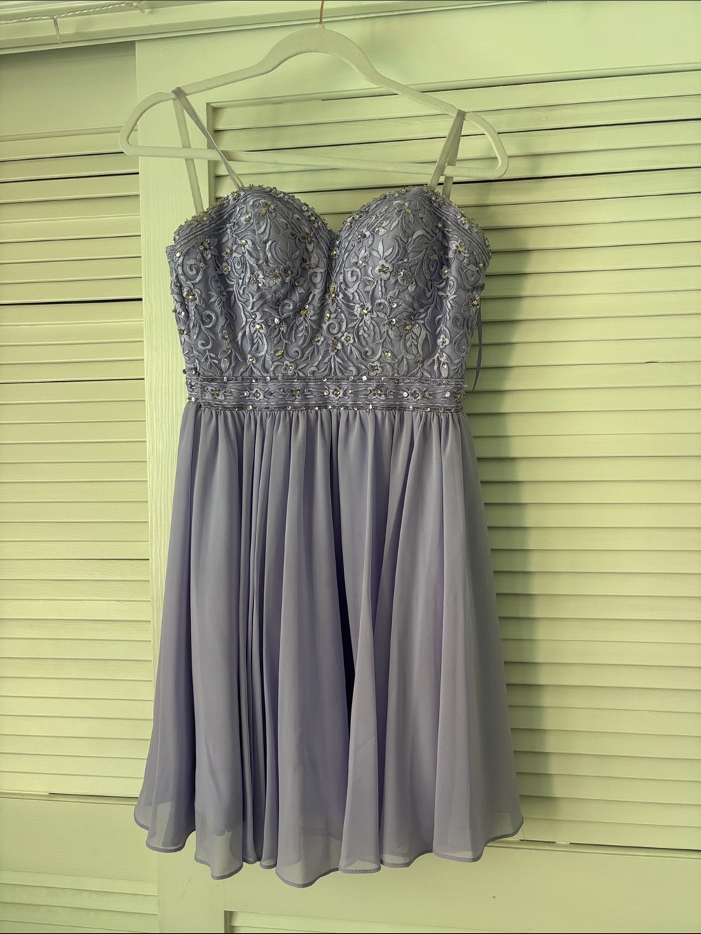 Embroidered Sweetheart A-Line Prom Dress in Lavender